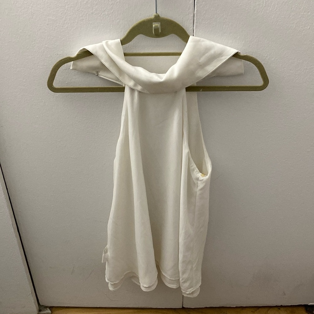 White high neck tank